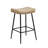 26" Faux Leather Upholstered Backless Saddle Bar Stool with Metal Frame-777344755-772200828