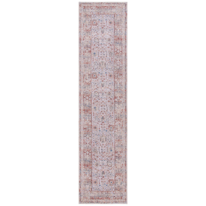 Tapis oriental rose Marview, Tapis de couloir 3 pi x 13 pi
