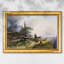 «An Alpine Farm on the Untersberg», 1835 - Frederick Gauermann - Toile encadrée sur mesure-1615078211-1615078221-1615078226