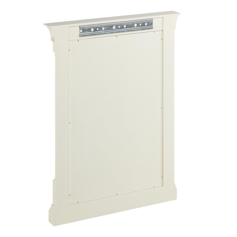 Claudia Modern Rectangular Framed Bathroom Wall Mirror, White, 33" x 24"