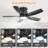 42 Inch Flush Mount Ceiling Fans With LED Light 22W And Remote Control 5 ABS Fan Blades For Bedroom-1018930008