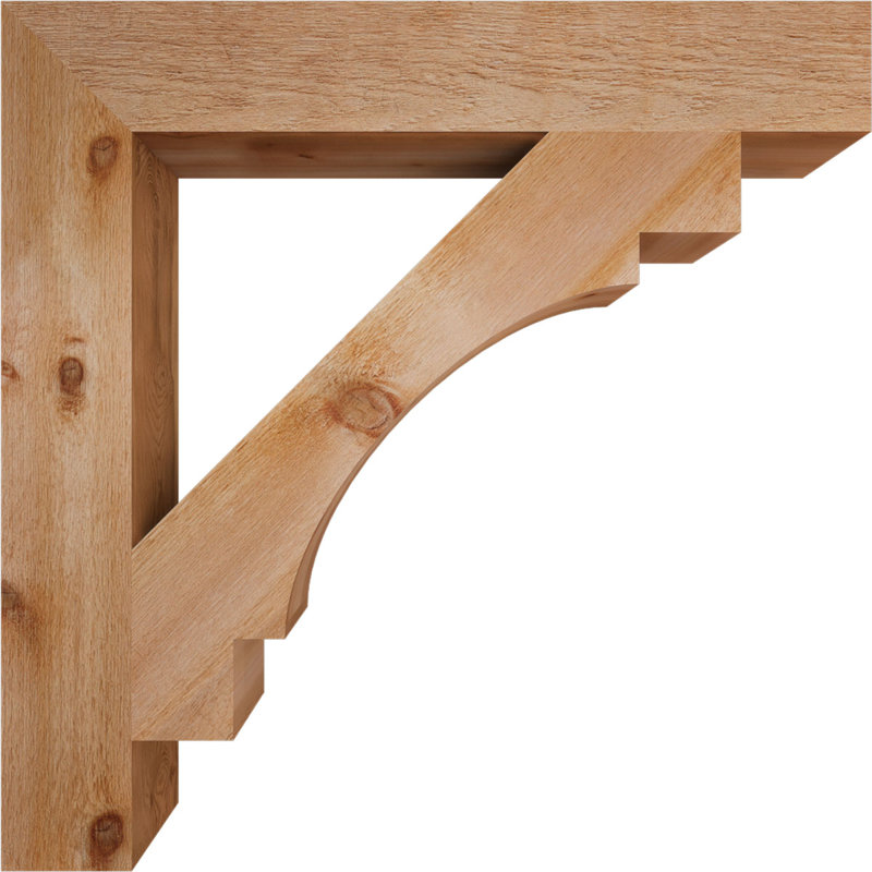 Support en bois / corbeau H 6 po x P 40 po, Cèdre rouge, H 40 po x l 6 po x P 40 po