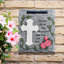 Tremplin commémoratif de jardin en croix - lumières imperméables pour mur ou pelouse