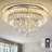 20IN Modern Dimmable Crystal Chandeliers Flush Mount Ceiling Light with Remote Control, Gold-1667943542-1667838859