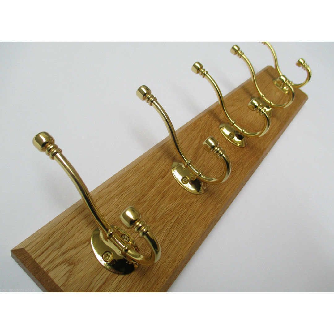 Solid Wood 9 - Hook Wall Mounted Coat Rack