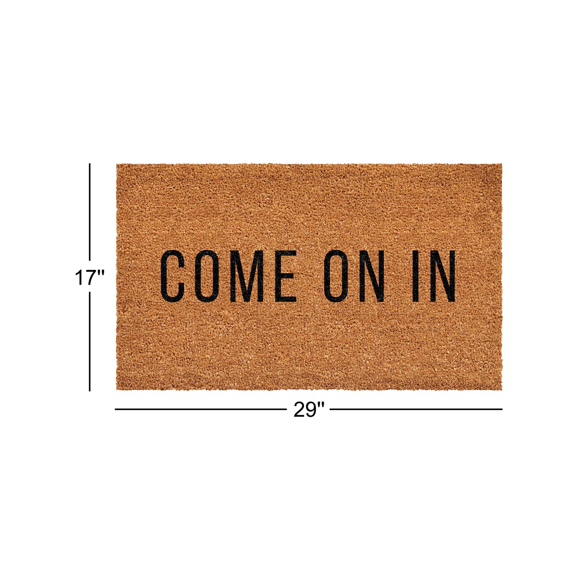 Den Non-Slip Indoor/Outdoor Doormat, 17" W x 29" L