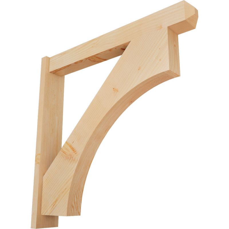 Persienne en bois rustique Westlake Craftsman, Sapin Douglas de 5 1/2 po (lisse), P 36 po x H 36 po