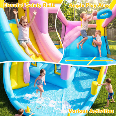 9.2' x 8.4' Inflatable Bounce House with Air Blower