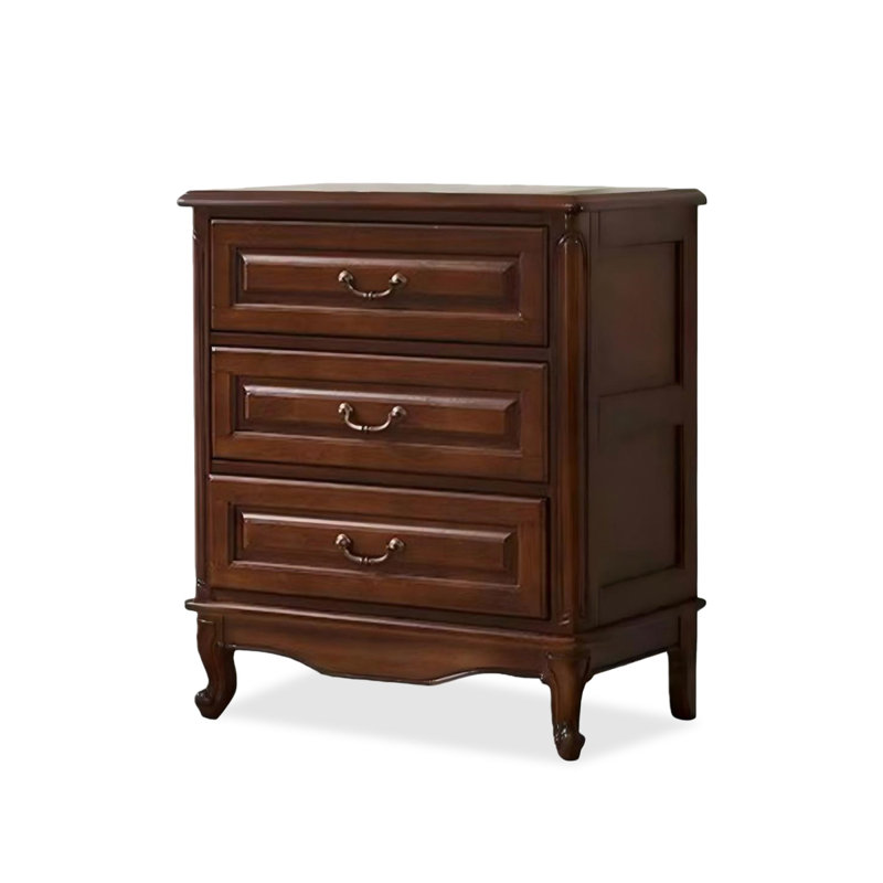 Buffet en bois manufacturé et brun noisette, H 34,65 po x l 29,92 po x P 17,72 po