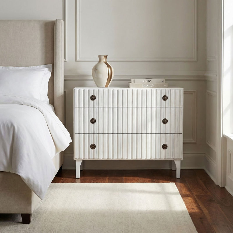 Daryl 3 - Drawer Dresser, White Wash