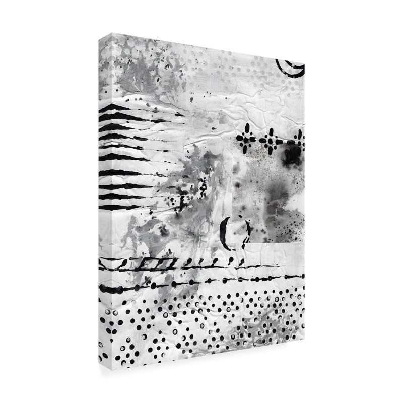 «Kweli Black and White On Canvas» par Maliq, reproduction, H 47 po x l 35 po x P 2 po