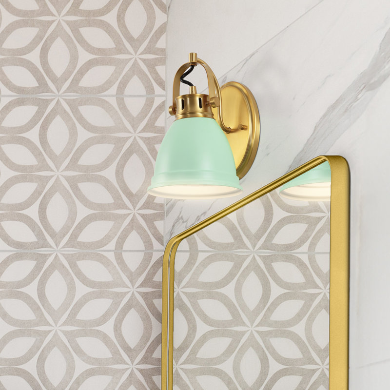  Éclairage pour meuble-lavabo Lejuan, Vert menthe, Laiton doré, 1