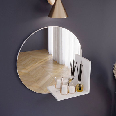 Round Framed Wall Mounted Accent Mirror