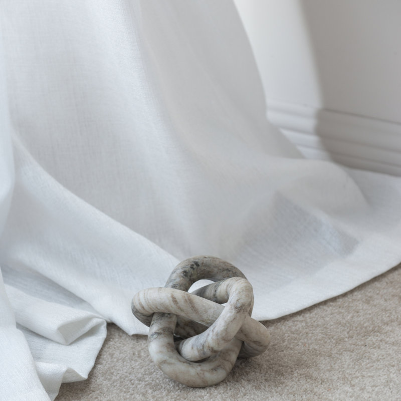 Decorative Marble Chain Sculpture, Cream, Cream