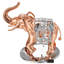 Figurine éléphant en cristal garniture cloutée Nauvoo