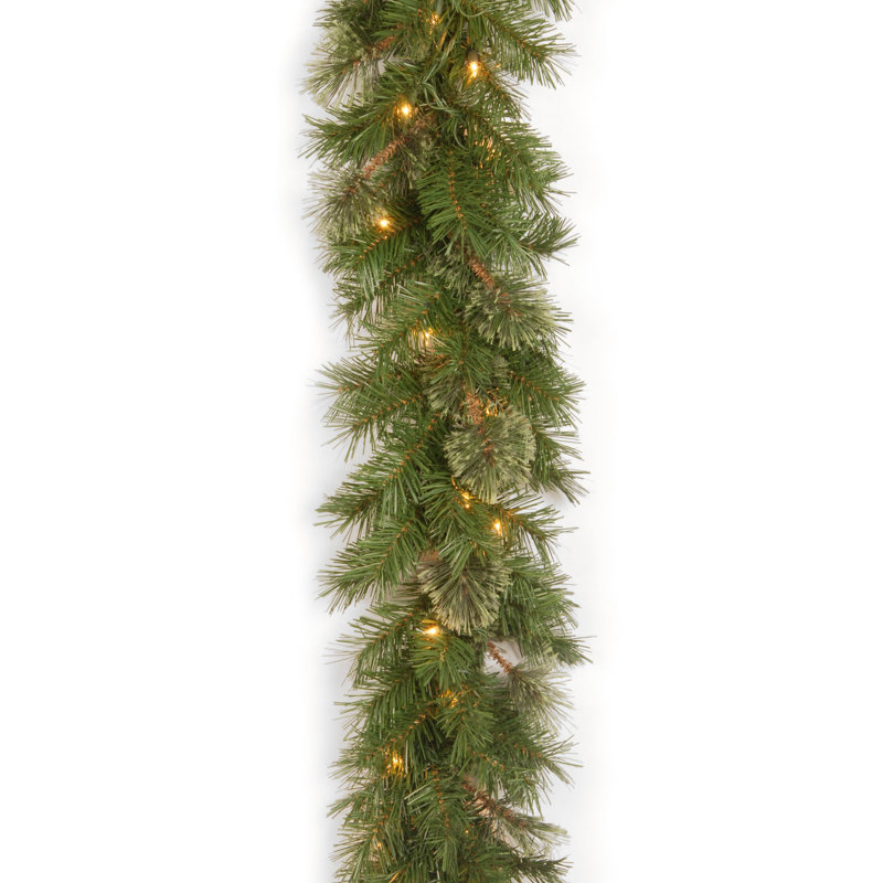 108'' in. Lighted Faux Spruce Garland