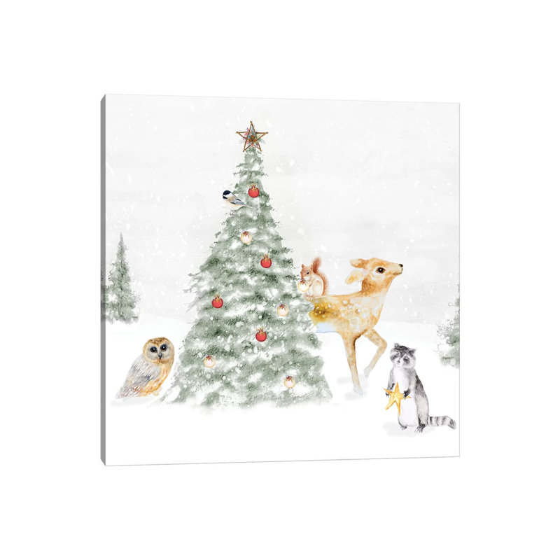 Woodland Christmas II by Janice Gaynor - Wrapped Canvas Painting, 45.72 cm H x 45.72 cm W x 3.175 cm D