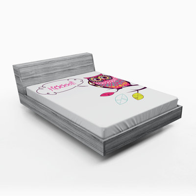 Owl Microfiber Fitted Sheet
