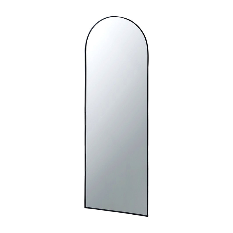 28X1X74" Celine Black Arch Body Mirror, Black