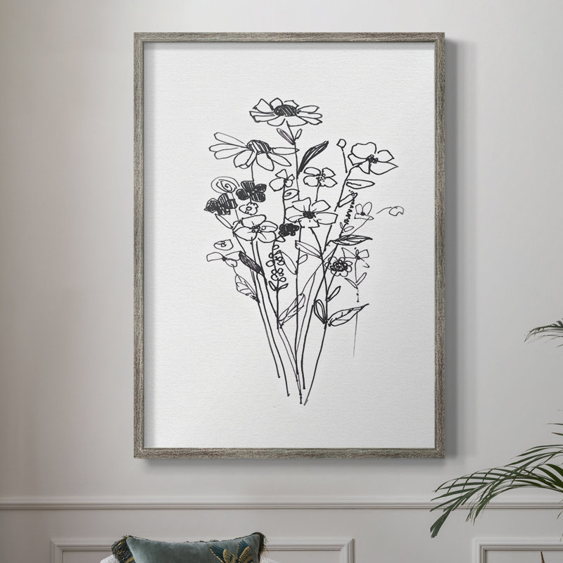 Farmhouse Plants II, reproduction encadrée - bois massif 45149, H 21 po x l 17 po
