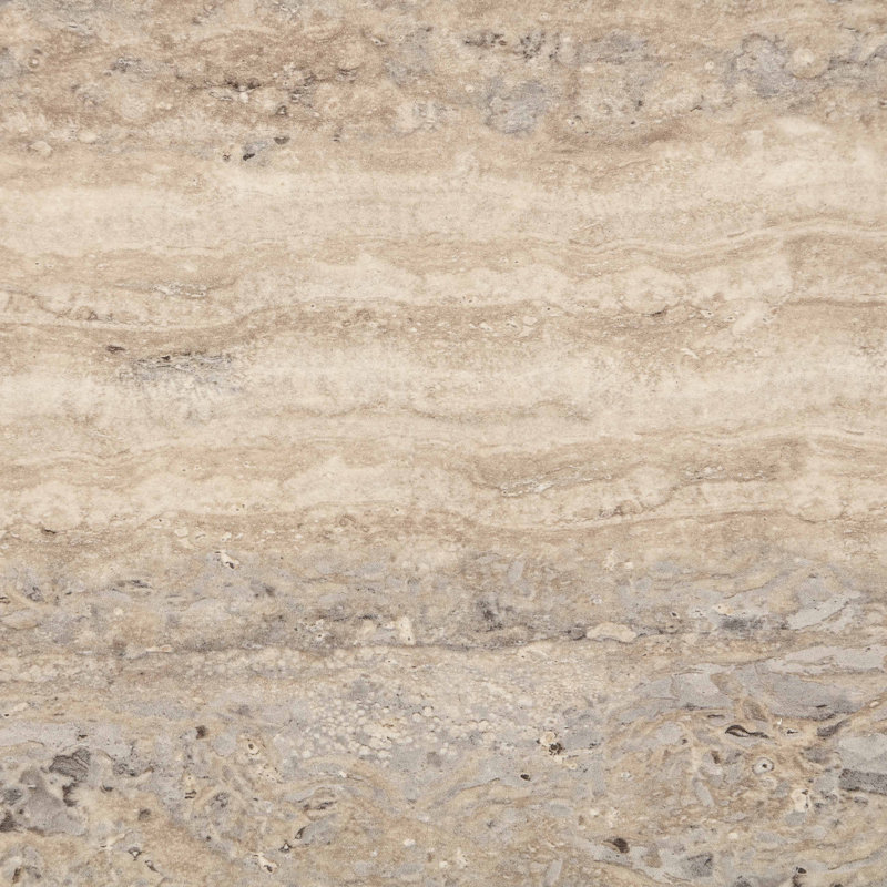 Table de bout Savona Travertine, 18 po de hauteur, Finition travertin