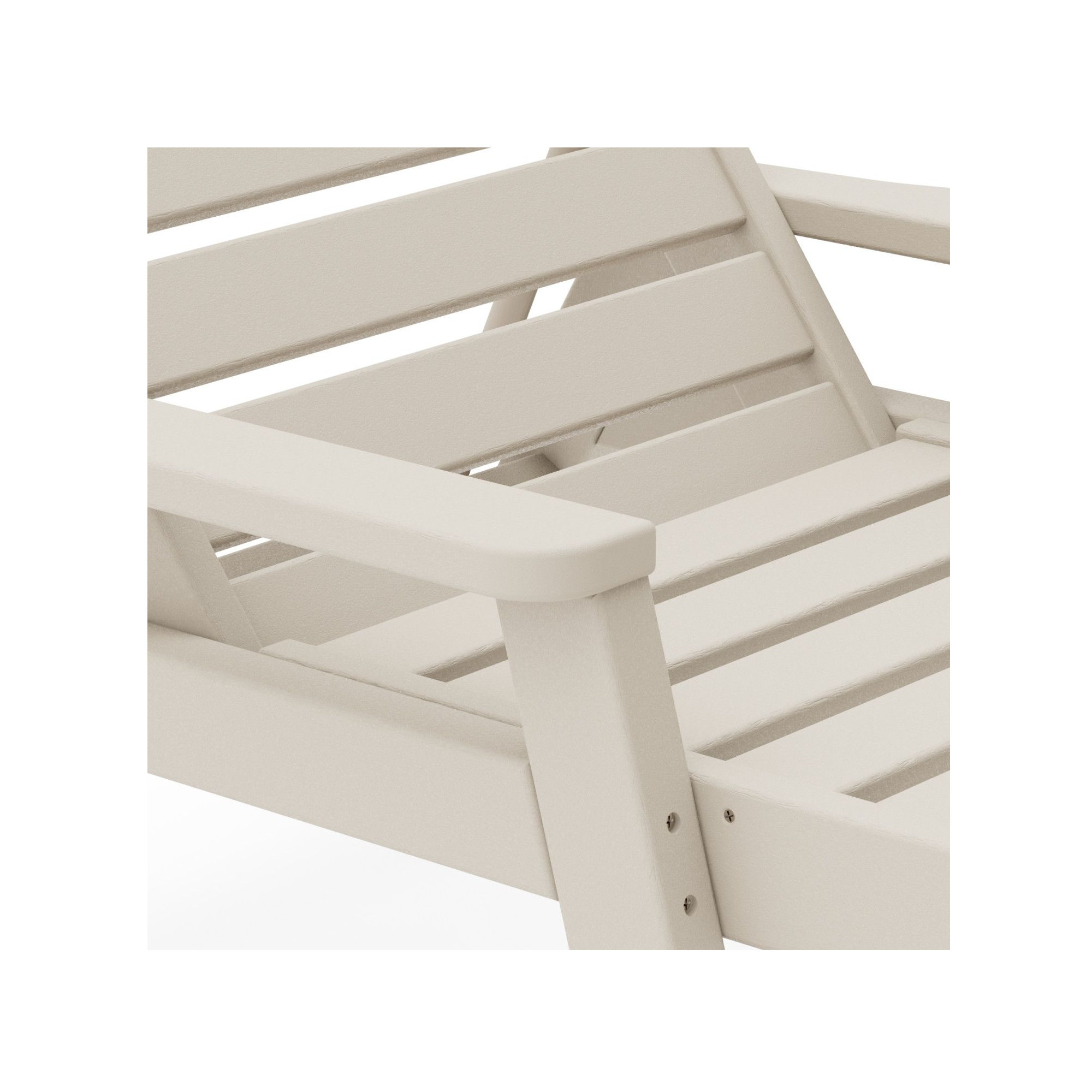 POLYWOOD Lakeside Chaise with Arms, Sand