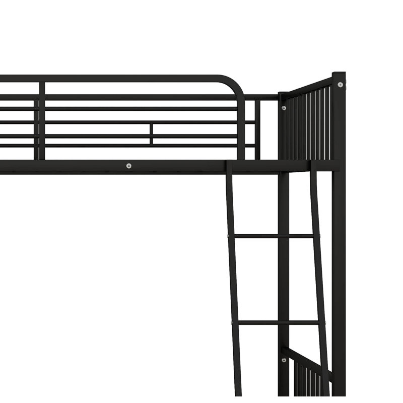 Lindenfield Kids Twin Over Twin Bunk Bed, Black