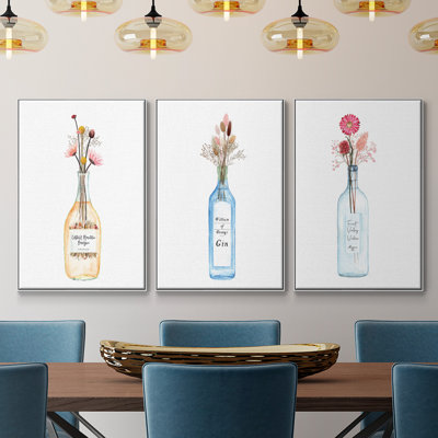 Frost Valley Vodka Framed On Canvas 3 Pieces Print -  Wexford Home, CF08-S5950-FLN102