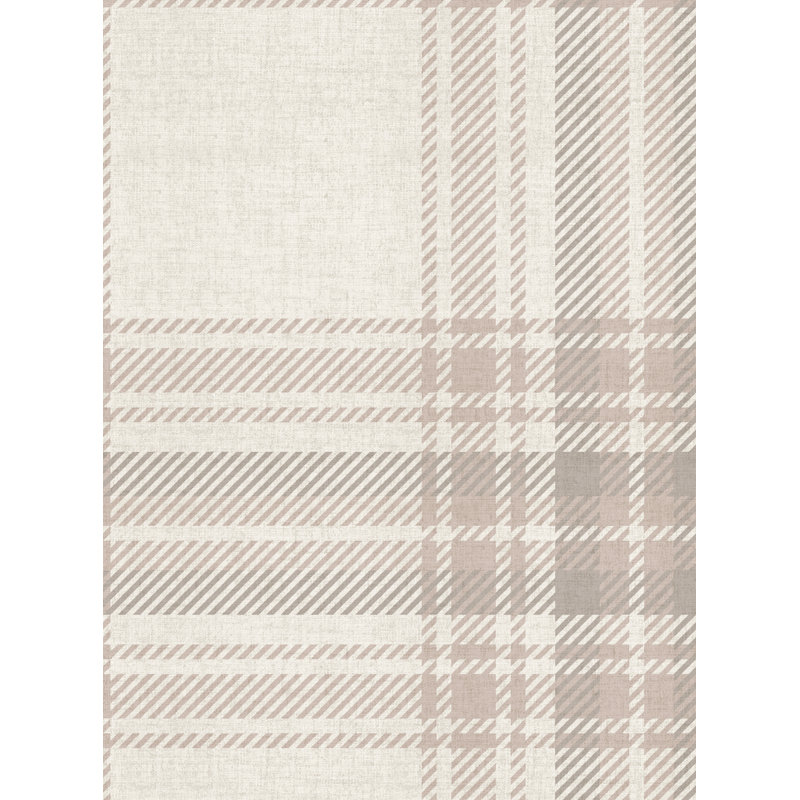 Papier peint à carreaux douillet, Blanc cassé