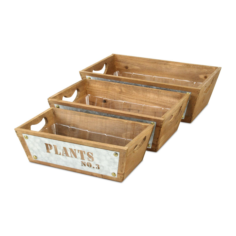 Gracie Oaks Malakia Solid Wood Decorative Bin