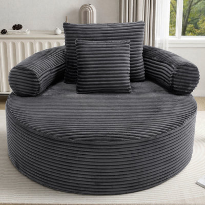 Fauteuil demi-tonneau rembourré Addisin
