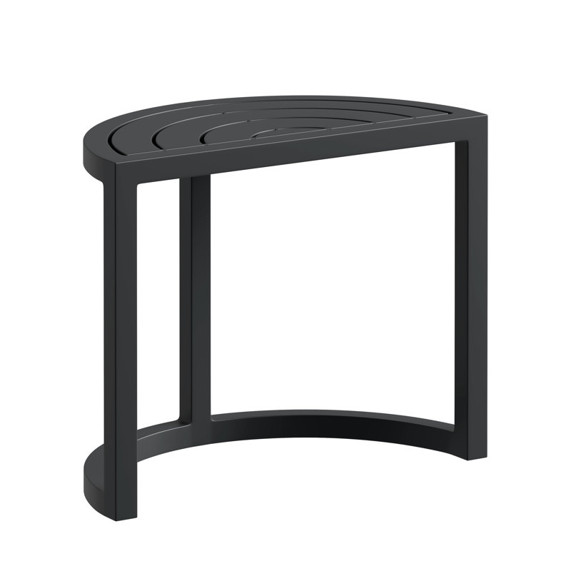 Crescent End Table, Textured Black