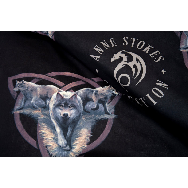 Anne Stokes Black/Grey Reversible Duvet Cover Set