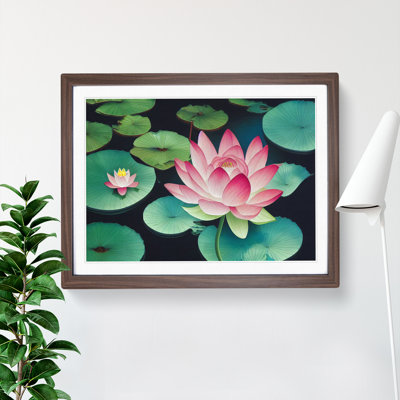 Shimmering Lotus Flower - Framed Print
