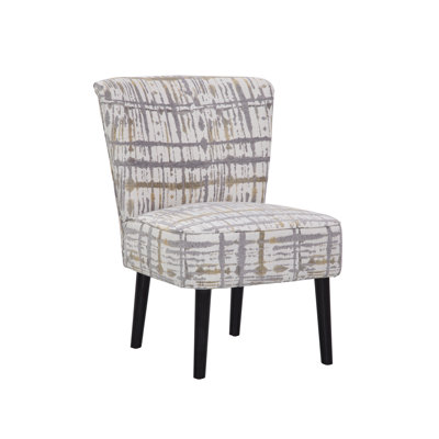Noga Penelope Upholstered Armless Side Chair with Curved Back