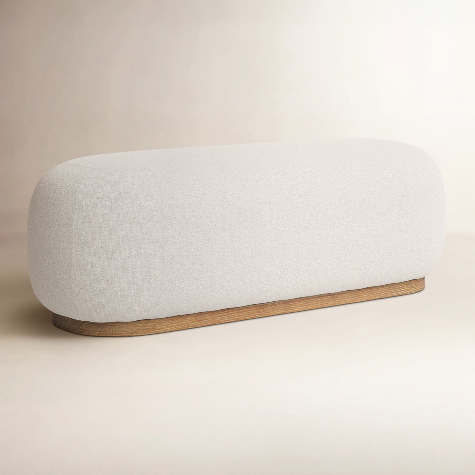 Philbrick Bench, Cream, Light Brown
