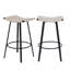 Tabourets de bar à hauteur de comptoir, chaises de cuisine tissées à la main sans dossier avec repose-pieds rond, ensemble de 2 tabourets de pub en PVC pour l'intérieur et l'extérieur