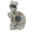 Grey Mosaic Polyresin Turtle w/Solar Eyes 14.5"H