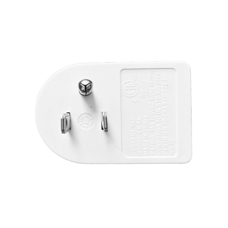 3 Pack Grounded Outlet Wall Tap Adapter with On/Off Power Switch，Single Outlet with Switch,White