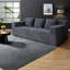 Canapés modernes en velours côtelé, canapé compact sans assemblage de 71 po pour la maison, gris foncé