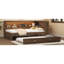 Lit de jour en bois antique avec espace de rangement, lit gigogne de conception classique