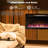 Deleo Ultra-Thin Silence Linear Electric Fireplace, Recessed Wall Mounted Fireplace,12 Adjustable Flame Color & Speed,Touch Screen Remote Control with 8h Timer-1533481385