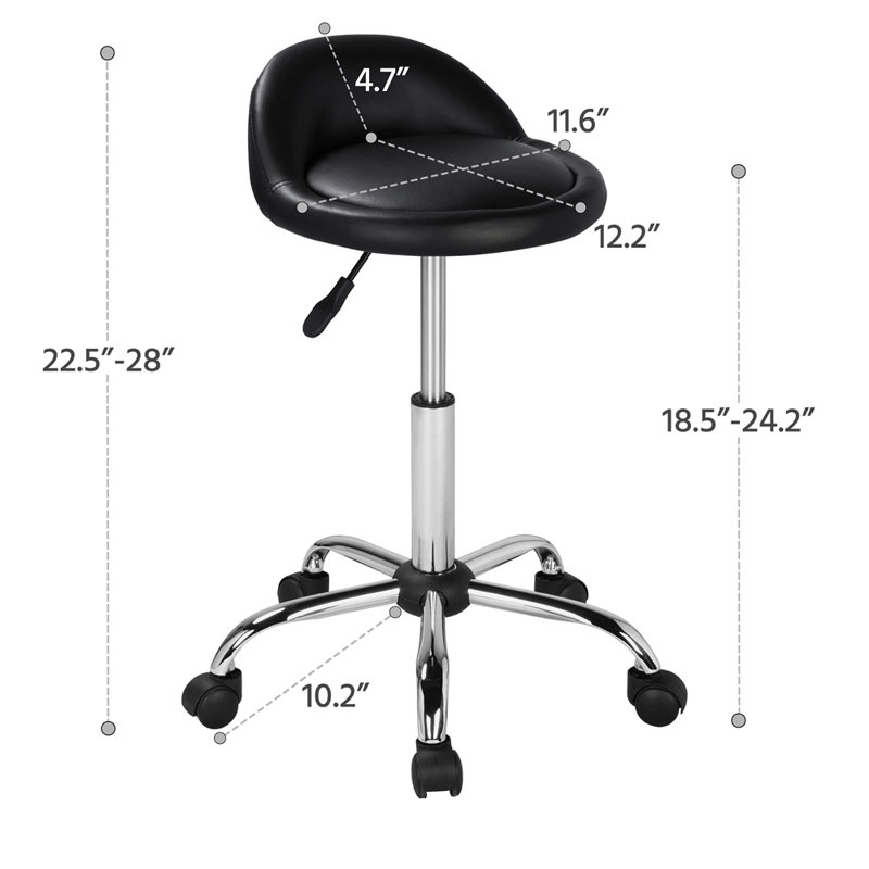 Tabouret de bar Alandus, Noir