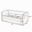 Canapé-lit convertible 3 en 1 avec couchette simple et poches de rangement sur le côté, idéal pour les espaces multiples et les espaces restreints-512626442