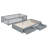 Twin Size Wood Daybed With Fence Guardrails And 2 Drawers, Split Into Independent Floor Bed & Daybed, Gray-2098049898-2098049899