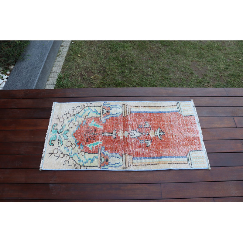 Handwoven Turkish Rug in Vintage Style for Elegant Home Decor
