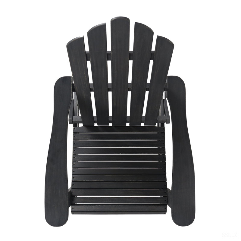 Hollywood Foldable Adirondack Chair, Dark Gray