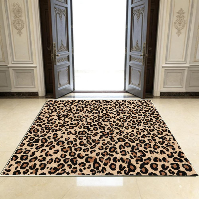 Leopard Print Area Rug, Soft And Lightweight, Suitable For All Seasons, Easy To Maintain And Easy To Clean, Machine Washable Carpet Floor Mat, Suitable For Living Room, Bedroom, Dining Room, Hallway, Balcony, Room Decor, Home Decor, Outdoor Decor