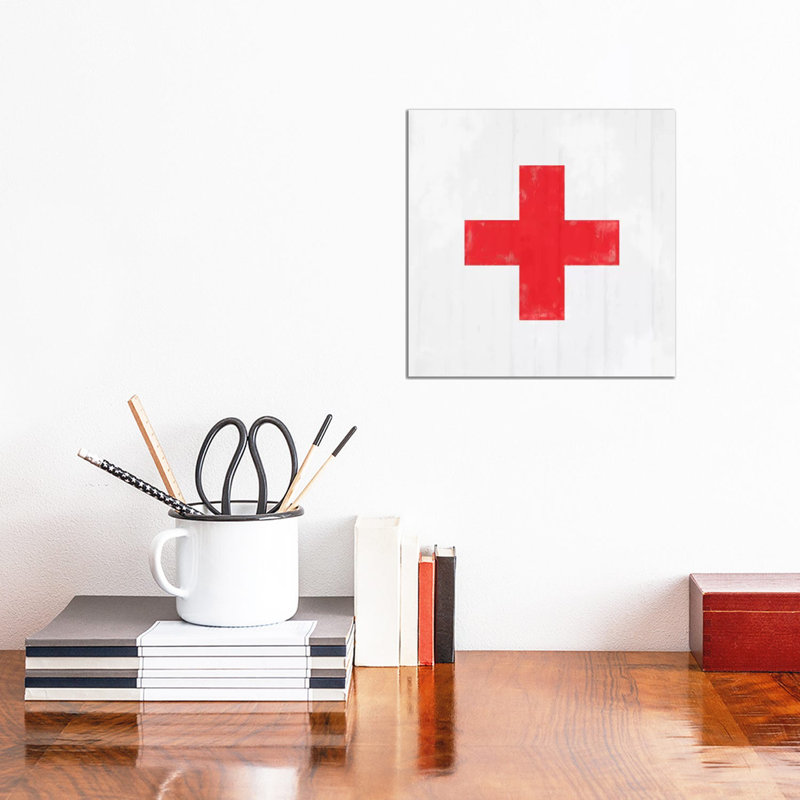 Red Cross - Wrapped Canvas Print, 30.48 cm H x 30.48 cm W