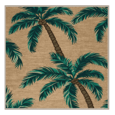  Tapis hawaïen lavable Swaying Palms